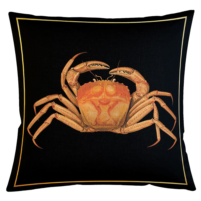 Декоративная подушка Crab Бежевый Черный Декоративная подушка Crab Бежевый Черный в Тюмени | Loft Concept