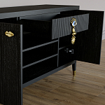 Комод-буфет Elsa Dreams Black с открытыми полками   варинант исполнения - 1 | Loft Concept в Тюмени