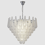 Люстра с подвесками из рифленного стекла в форме капель Textured Glass Chandelier варинант исполнения - 9 | Loft Concept в Тюмени