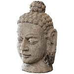 Статуэтка из камня Голова Будды Stone Buddha Head варинант исполнения - 1 | Loft Concept в Тюмени