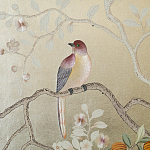 Обои ручная роспись Temple Newsam White Gold gilded silk варинант исполнения - 5 | Loft Concept в Тюмени