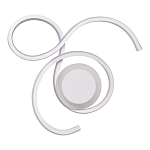 Бра белого цвета с изогнутыми световыми линиями и круглым основанием Luke Lampco Tracer Lamp варинант исполнения - 1 | Loft Concept в Тюмени