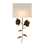 Бра с  каркасом в виде цветков розы и тканевым абажуром Flowers and Fox Roses варинант исполнения - 1 | Loft Concept в Тюмени