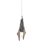 Подвесной светильник с черной металлической основой и рельефным плафоном Glass Pod варинант исполнения - 1 | Loft Concept в Тюмени