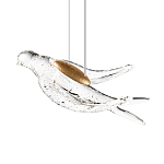 Подвесной светильник с прозрачной стеклянной птичкой Serip Voa варинант исполнения - 1 | Loft Concept в Тюмени