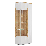 Шкаф-витрина двухдверная с белым глянцевым фасадом Grace of Furniture варинант исполнения - 1 | Loft Concept в Тюмени