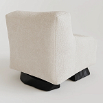 Кресло Cannes с мягкой обивкой букле молочного цвета  варинант исполнения - 3 | Loft Concept в Тюмени