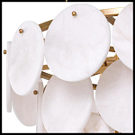 Люстра четырехъярусная с подвесками в форме дисков Cryptocrystalline Stone варинант исполнения - 2 | Loft Concept в Тюмени