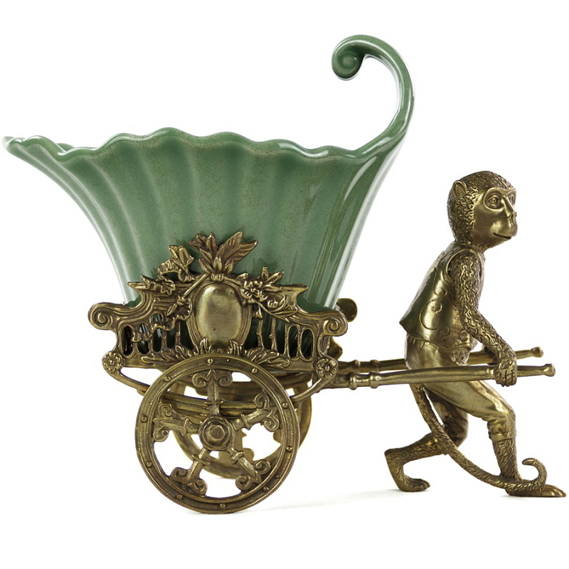 Чаша Monkey and Cart Зеленый шалфей Бронза Чаша Monkey and Cart Зеленый шалфей Бронза в Тюмени | Loft Concept