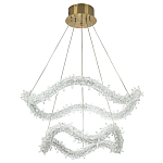 Двухъярусная кольцевая люстра с хрустальным декором Gilbertine Crystal Wavy Ring Chandelier варинант исполнения - 2 | Loft Concept в Тюмени