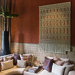 Панно на стену плетеное Макраме бежевый цвет  варинант исполнения - 9 | Loft Concept в Тюмени