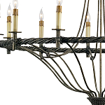 Люстра двухъярусная с отделкой в виде веревки Black Light Profile варинант исполнения - 1 | Loft Concept в Тюмени