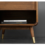 Прикроватная деревянная тумба с ящиком и нишей для хранения Moon Walnut Furniture варинант исполнения - 4 | Loft Concept в Тюмени