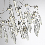 Люстра подвесная из металла с хрустальными подвесками прозрачного цвета Quasar 41 варинант исполнения - 9 | Loft Concept в Тюмени