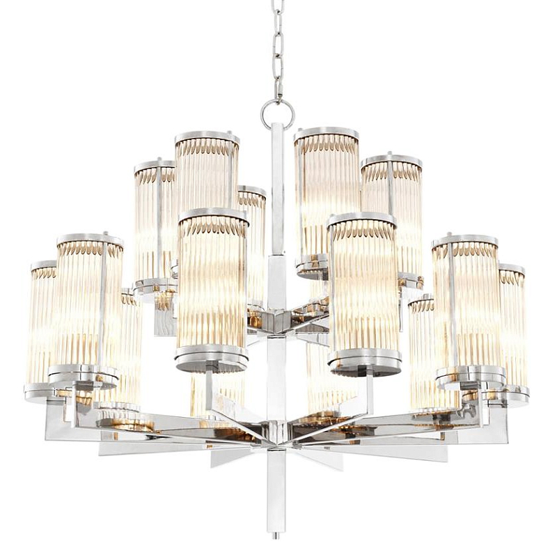 Люстра Chandelier Claridges Никель Прозрачный (Transparent) Люстра Chandelier Claridges Никель Прозрачный (Transparent) в Тюмени | Loft Concept