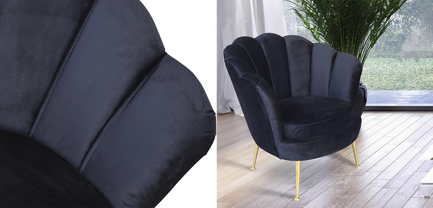Кресло Trapezium Velur Black Кресло Trapezium Velur Black - Loft-Concept в Тюмени