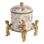 Шкатулка на ангелах из фарфора с бронзовыми элементам Eden Garden варинант исполнения - 2 | Loft Concept в Тюмени