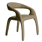 Стул обеденный бежевый из экокожи Unique Futuristic Chair варинант исполнения - 1 | Loft Concept в Тюмени