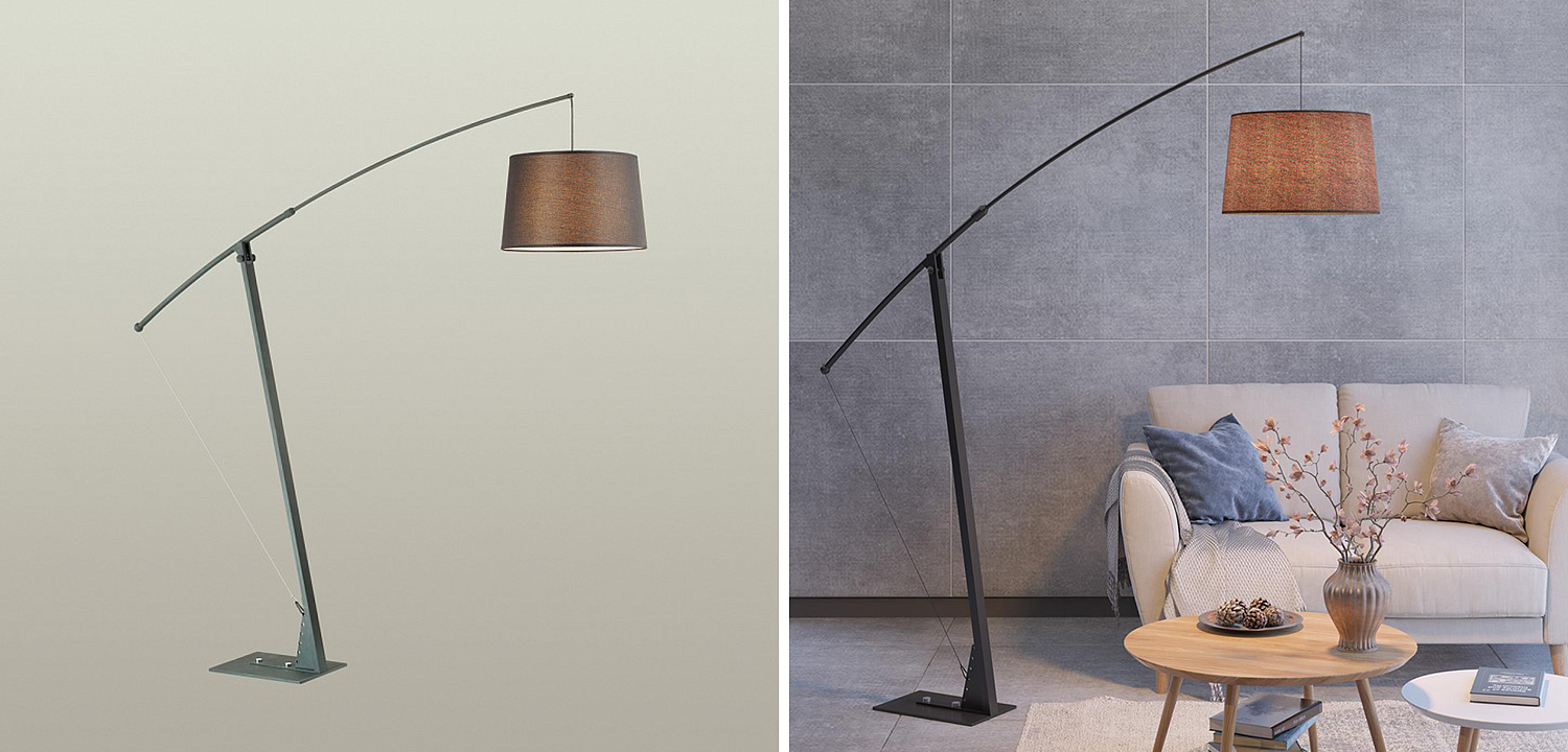 Торшер Floor Lamp Colin black Торшер Floor Lamp Colin black - Loft-Concept в Тюмени