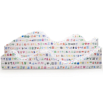 Дизайнерский модульный диван волнистой формы с цветным принтом Poltronova Superonda Sofa варинант исполнения - 41 | Loft Concept в Тюмени