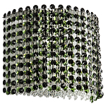 Бра с хрустальными подвесками хром Crystal Art Chrome Green Wall Lamp варинант исполнения - 1 | Loft Concept в Тюмени