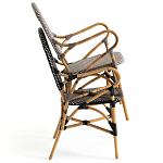 Кресло плетеное из ротанга Ronald Black White Rattan Chair варинант исполнения - 6 | Loft Concept в Тюмени