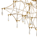 Потолочный светильник с тонкой металлической конструкцией цвета золото Quasar варинант исполнения - 3 | Loft Concept в Тюмени