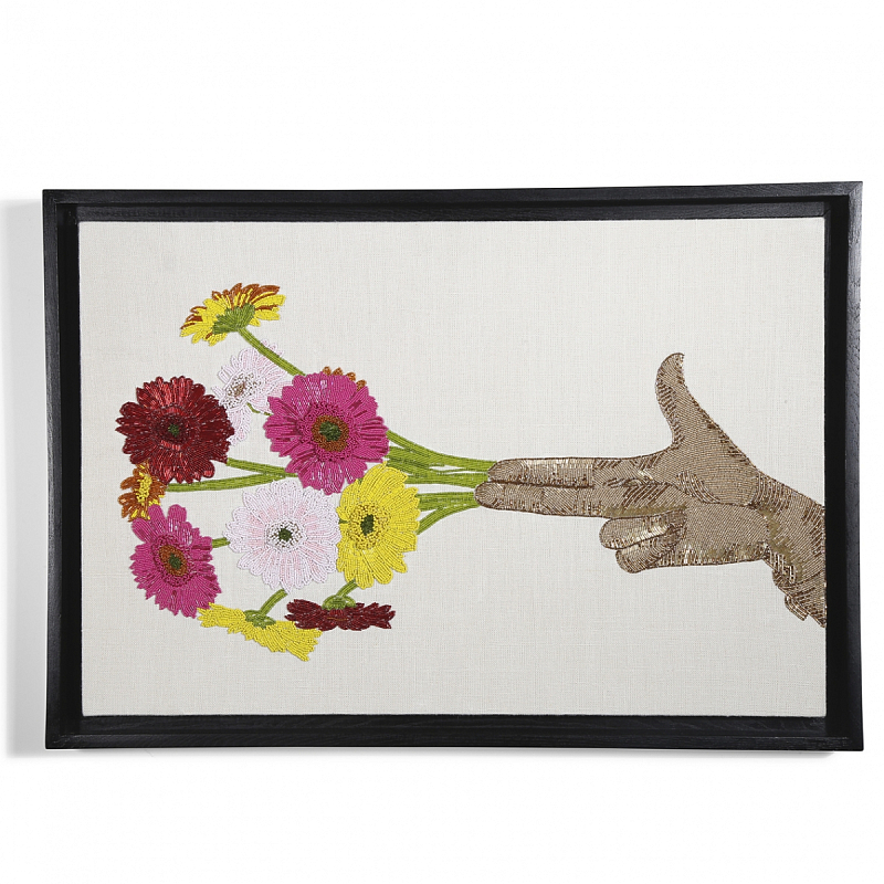Панно Jonathan Adler FLOWER BEADED WALL ART Мульти Панно Jonathan Adler FLOWER BEADED WALL ART Мульти в Тюмени | Loft Concept