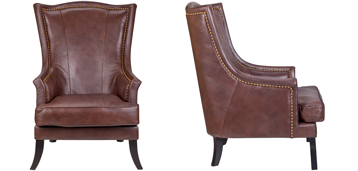 Кресло Gregoir Armchair light натуральная кожа Кресло Gregoir Armchair light натуральная кожа - Loft-Concept в Тюмени