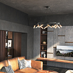 Люстра круглая с трубчатыми лампочками Vanguard Circle варинант исполнения - 4 | Loft Concept в Тюмени