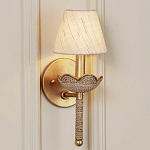 Бра из кованого железа с отделкой плетеной веревкой и сусальным золотом Parisian Style варинант исполнения - 5 | Loft Concept в Тюмени