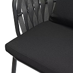 Стул мягкий с декором в виде плетеных лент на спинке и подлокотниках Semicircular Chair Decorated with Ribbons варинант исполнения - 11 | Loft Concept в Тюмени