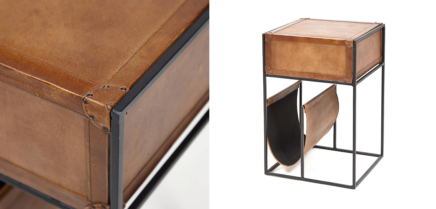 Тумба Industrial leather magazine rack Тумба Industrial leather magazine rack - Loft-Concept в Тюмени