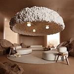 Вязаный подвесной светильник из шерсти Dome Wool Lamp  варинант исполнения - 1 | Loft Concept в Тюмени