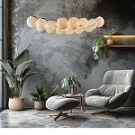 Люстра подвесная круглая с сферическими плафонами из натурального камня Glowing Spheres варинант исполнения - 8 | Loft Concept в Тюмени