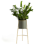 Кашпо из металла и латуни Elegance Elevated Planters оливковое  варинант исполнения - 2 | Loft Concept в Тюмени