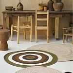 Ковер круглый из хлопка с контрастным узором Bullseye 150 варинант исполнения - 5 | Loft Concept в Тюмени