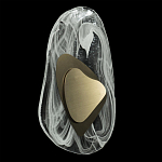 Бра овальное из стекла с золотым элементом Flow Texture  варинант исполнения - 8 | Loft Concept в Тюмени