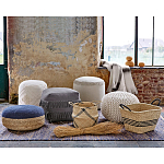 Круглый вязаный пуф Pink Knitted Ball Pouf варинант исполнения - 3 | Loft Concept в Тюмени