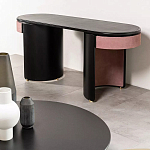 Дизайнерский письменный стол овальной формы с 2-мя выдвижными ящиками по бокам Parsec варинант исполнения - 3 | Loft Concept в Тюмени