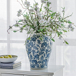 Ваза с крышкой и бело-синим цветочным узором Blue & White Ornament  варинант исполнения - 5 | Loft Concept в Тюмени