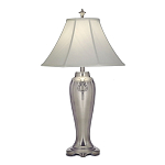 Настольная лампа с белым тканевым абажуром в форме колокола Stiffel варинант исполнения - 2 | Loft Concept в Тюмени