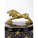 Шкатулка черного цвета с крышкой с фигуркой льва Eden Garden варинант исполнения - 2 | Loft Concept в Тюмени