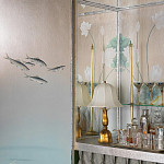 Обои ручная роспись Jakuchu Original colourway on Tarnished Silver gilded paper варинант исполнения - 3 | Loft Concept в Тюмени