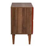 Тумба прикроватная красная из массива бука с 2-мя ящиками Wenge Light варинант исполнения - 2 | Loft Concept в Тюмени