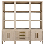 Модульный стеллаж Primo из трех составных элементов Светлый дуб варинант исполнения - 1 | Loft Concept в Тюмени