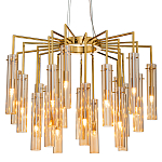 Люстра со стеклянными цилиндрическими плафонами Luminous Cylinders Amber варинант исполнения - 3 | Loft Concept в Тюмени