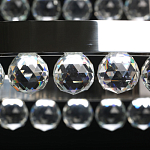 Люстра с двумя кольцами цвета хром и прозрачными хрустальными шарами по периметру Sacramento Transparent Balls Chandelier варинант исполнения - 7 | Loft Concept в Тюмени