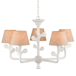 Люстра с белым каркасом и тканевыми абажурами Natural Stems варинант исполнения - 1 | Loft Concept в Тюмени