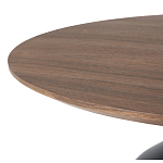 Столик журнальный с круглой деревянной столешницей на черном фактурном основании Bourgeon варинант исполнения - 1 | Loft Concept в Тюмени